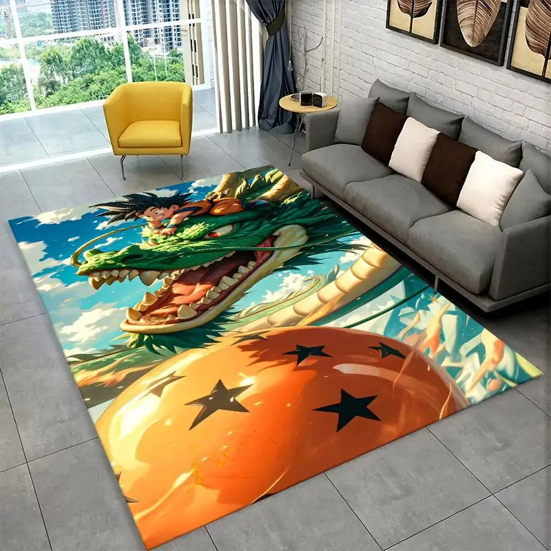 Retro Anime D-Dragon Ball Cartoon Game Non-Slip Area Rug for Living Room,Bedroom,Playroom,Carpet Floor Mat Home Decor Rug Kids