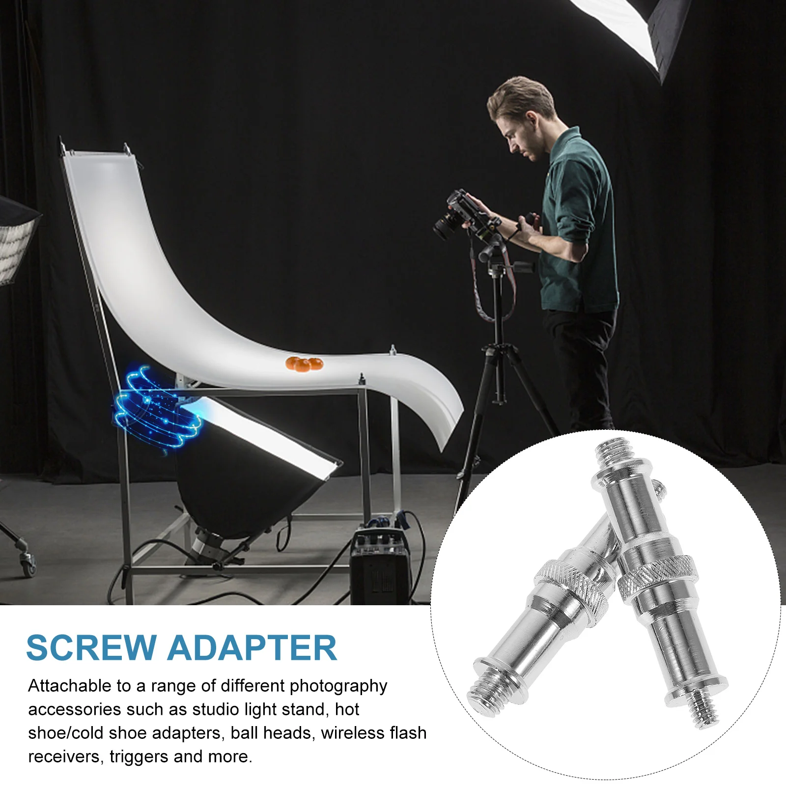 

Threaded Screw Adapter Spigot Spigot Screw Light Stand Screw Flash Light Stand Screw