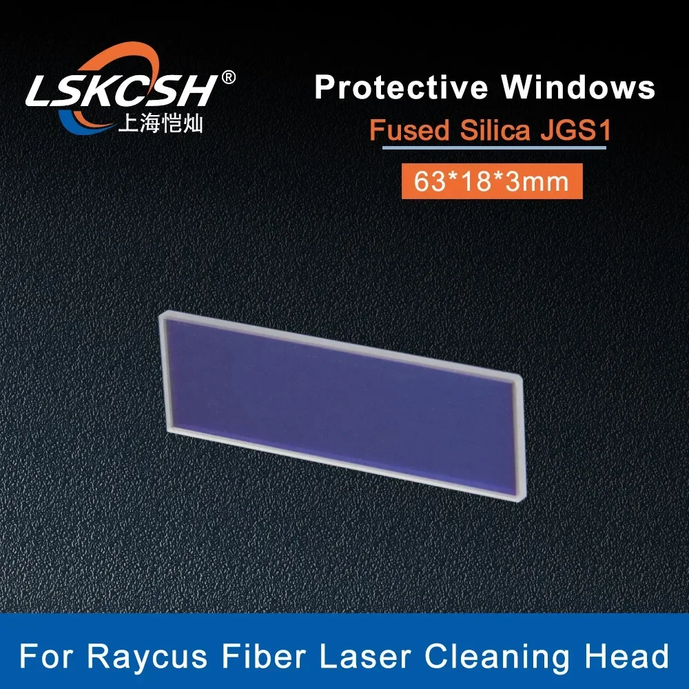 LSKCSH 10Pcs/Lot Fiber Laser Lens Protection mirror/Protective Windows 63*18*3mm 915nm+1064 For Raycus Fiber Laser Cleaning Head