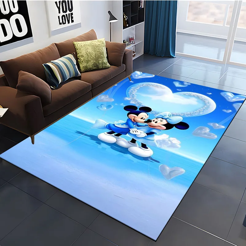 Mickey Mouse Minnie Large Area Home Rug Living Room Kitchen Non Slip Floor Mat Bedroom Sofa Comfortable Decoration Carpet