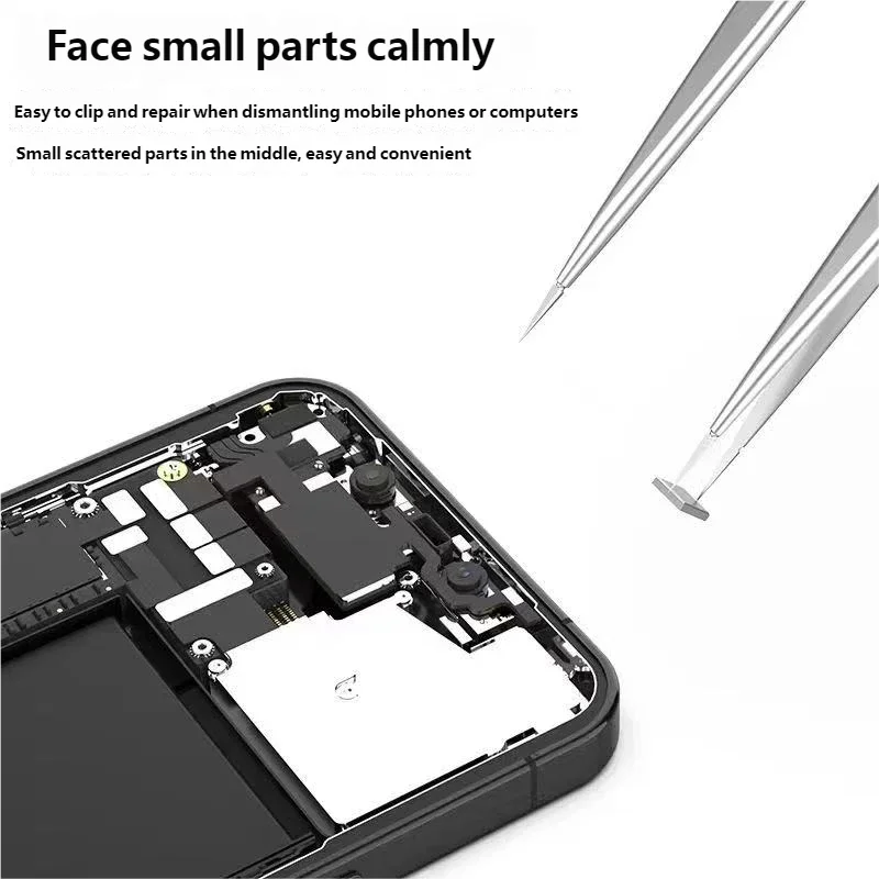 LUOWEI IS-10 3D High Precision Tweezers for Mobile Phone Repair Wear Resistance Jump Wire PCB Chip Repair Tweezers Clamping Tool
