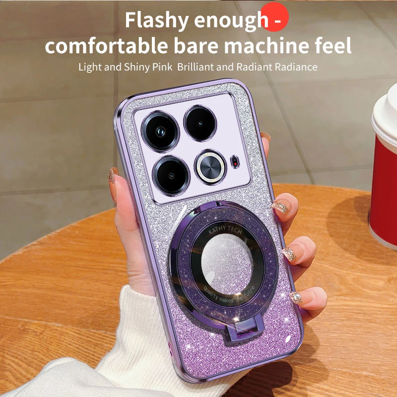 For Magsafe Magnetic Wireless Charge Holder Case For infinix Note 50 40 Pro Cover infinix Note 40 Fundas Original Bracket Case