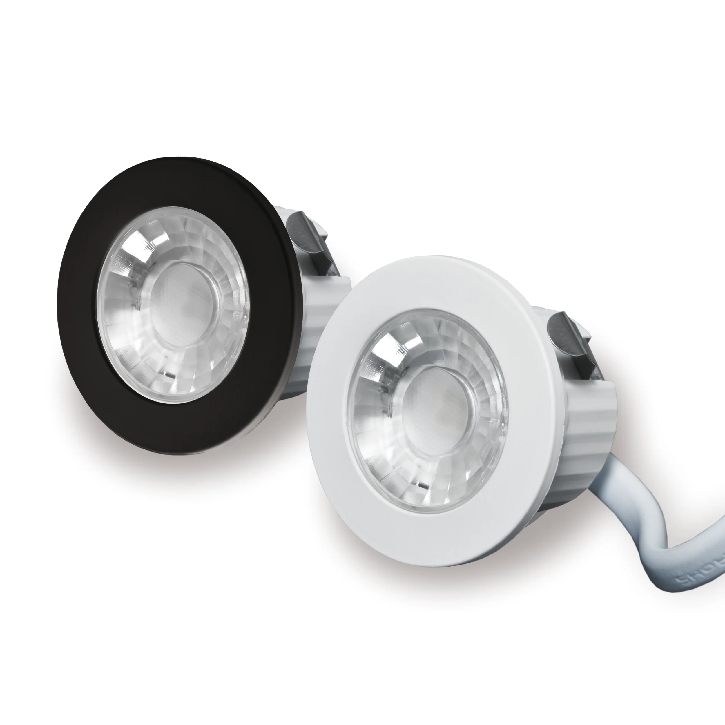 Opakowanie 5 sztuk, MINI lampy punktowe wpuszczane LED IP65, 3W, 2700K/4000K, 100-240V, RA≈ 92, ø 44mm, przytrzymaj cięcie 35mm, lampa LED typu