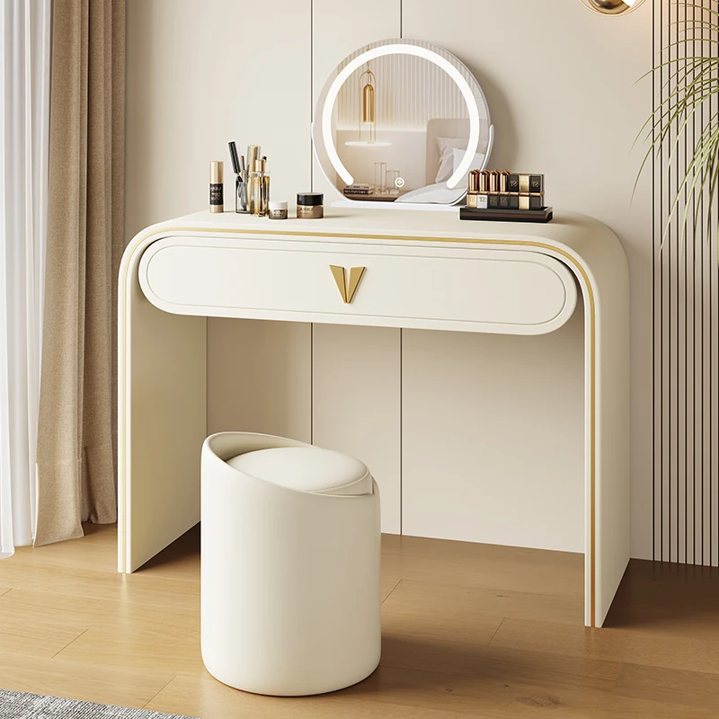 

White Design Dressing Table Drawers Makeup Princess Women Dressers Vanity Mirror Tocador De Maquillaje Nordic Home Furniture