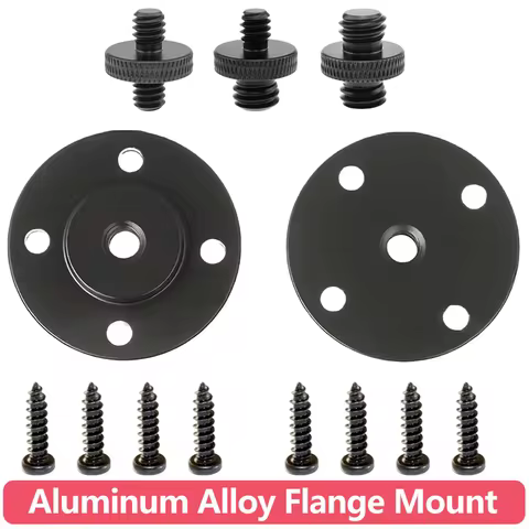 Aluminum Alloy Flange Mount for GoPro Hero 13 12 Action Camera 1/4" 3/8" M6 Thread Mount Holder for Photography Video Equipment