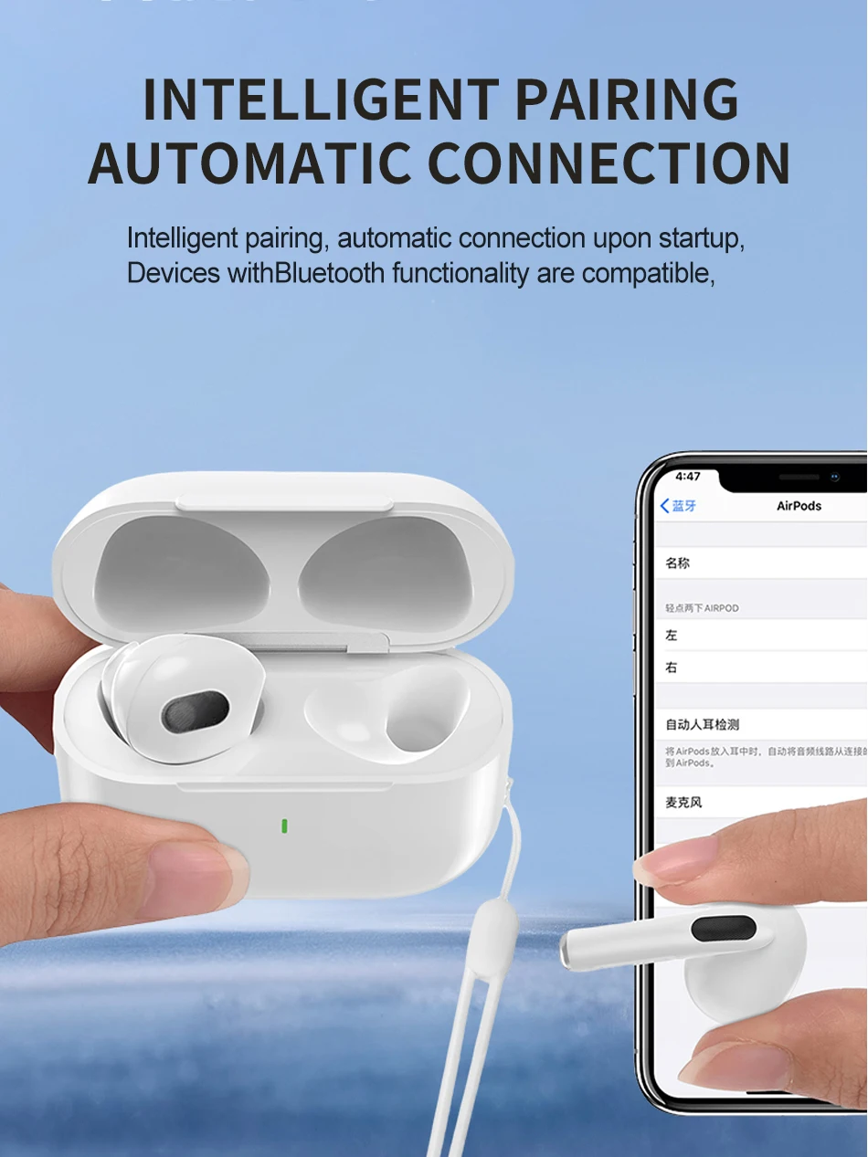 A6PRO-New Air Pro True سماعة لاسلكية تعمل بالبلوتوث سماعات أذن HiFi صوت منخفض الكمون للحد من الضوضاء سماعات أذن لهاتف IPhone Androi
