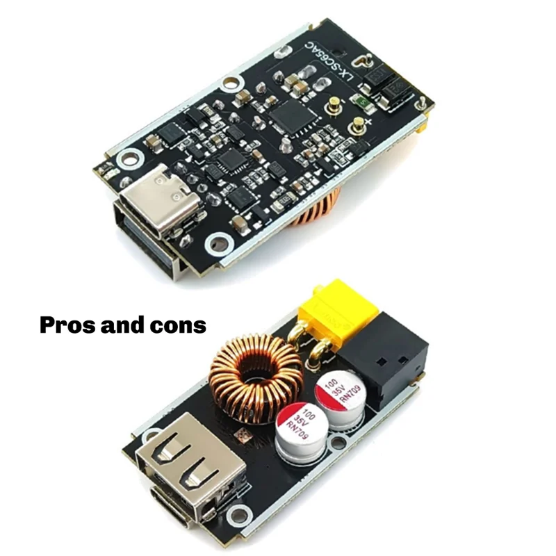 Module de Charge rapide USB Type C 65W, haute efficacité, pour QC4.0 PD2.0/3.0, DC 9V-35V avec entrée XT30-N33R