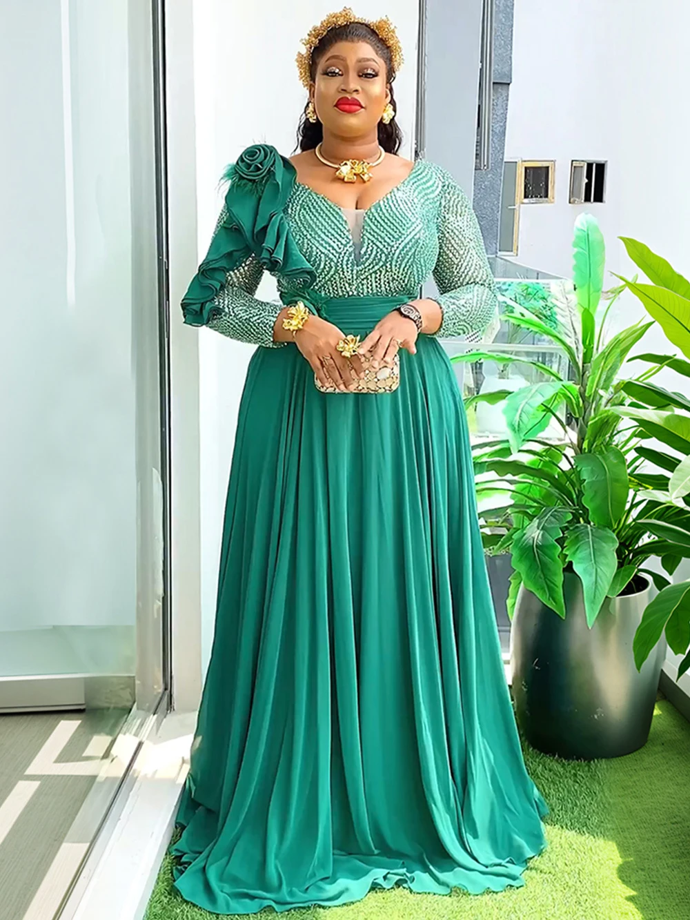 

Turkey Dresses For African Woman Dashiki Sequin Chiffon Maxi Dress 2026 Ladies Africa Clothing Robe Africains Femme Party Gown