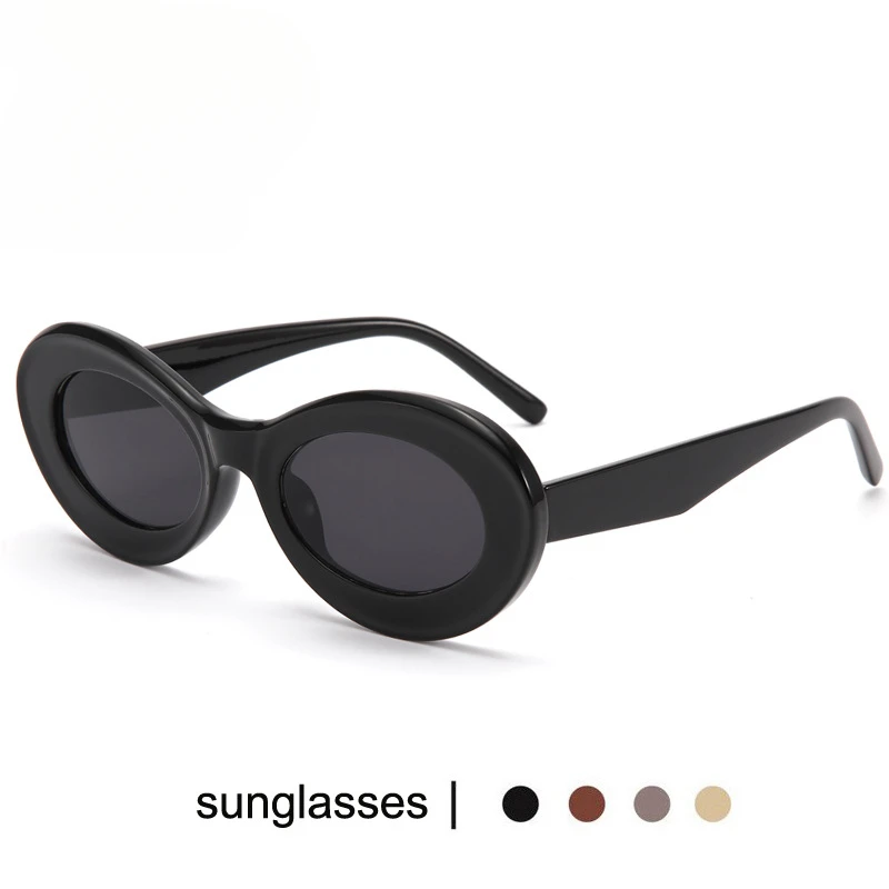 T2223 Oval Large Frame Jelly Brown Sunglasses Female Popular Net Red UV Protection Sun-Resistant Sunglasses