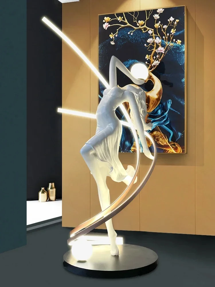 Creative New abstract sculpture floor lamp, sales office, hotel lobby decoration, dancing goddess, artistic personality ornament