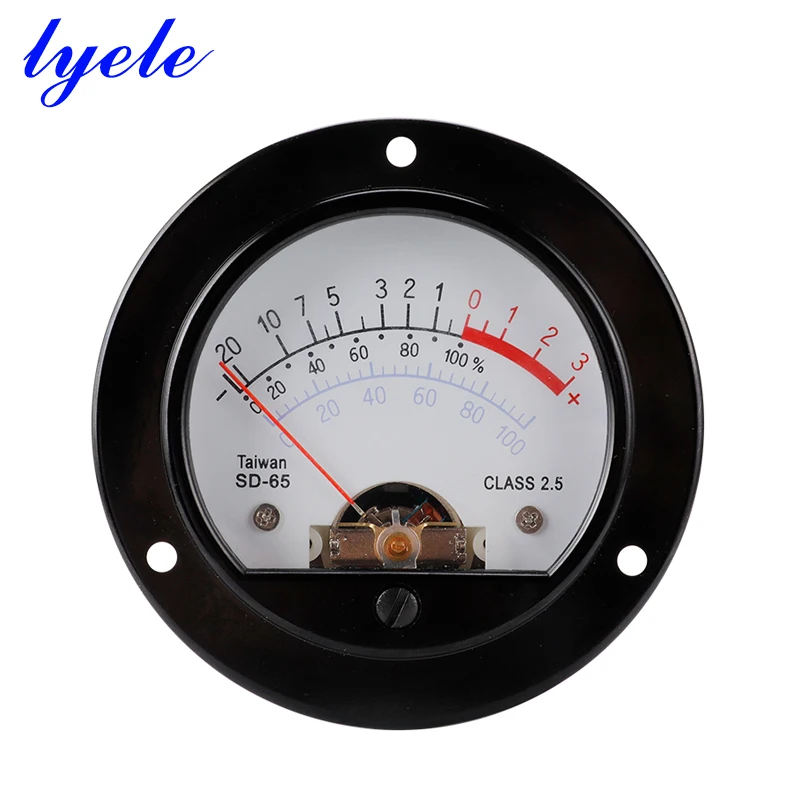 Lyele Audio SD65 Vu Meter Retro Voltmeter with Backlight Power Meter AC/DC12V-16V for Tube Amplifier Hifi Amplifier