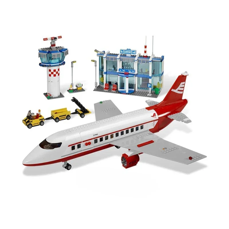 Décennie s de construction de terminal de chargement pour enfants, briques de ville, modèle d'aéroport, assemblage, compatibles avec Lepining, jouets, cadeaux de Noël