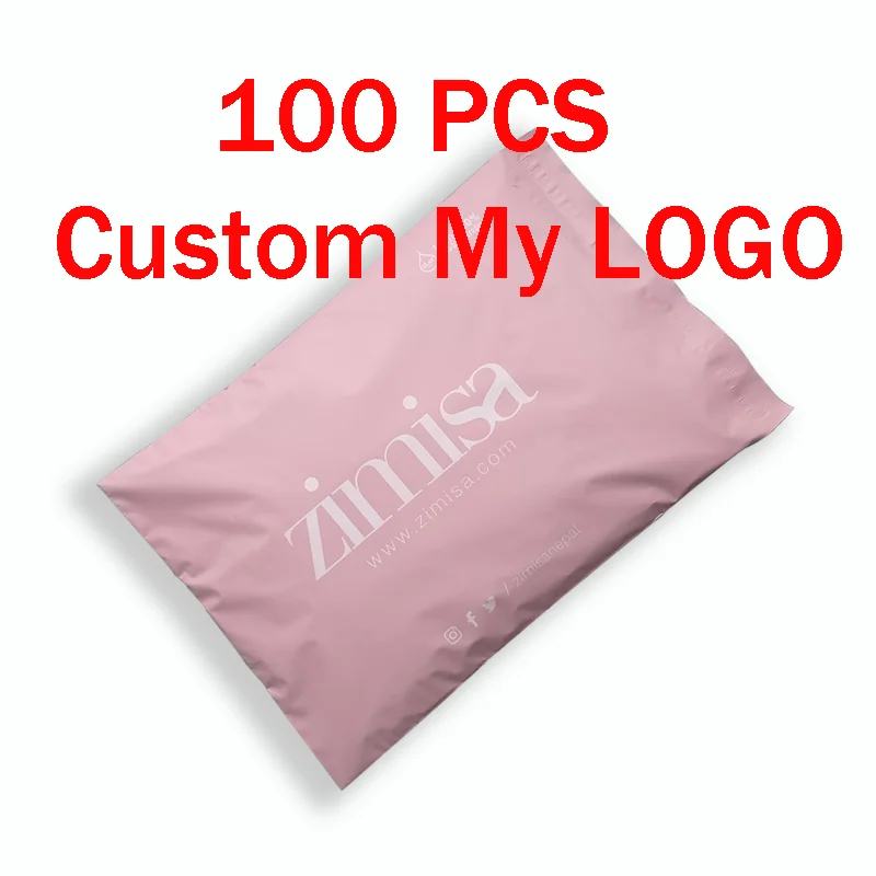 Custom Logo Printed Express Recycled Black Virgin PE Courier Bag Clothes Shipping Package Envelope Self Adhesive Poly mailer Bag