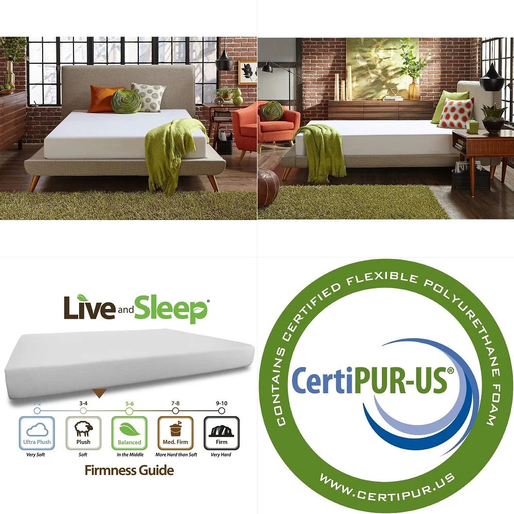 

Graphite Infused Memory Foam Mattress Handcrafted in The U.S.A. 34 x 75