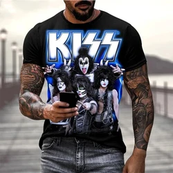 New Kiss Rock Band 3D Print T-Shirts Men Women Fashion Hip Hop Streetwear Oversized Short Sleeve T Shirt Male Tees Tops Clothing