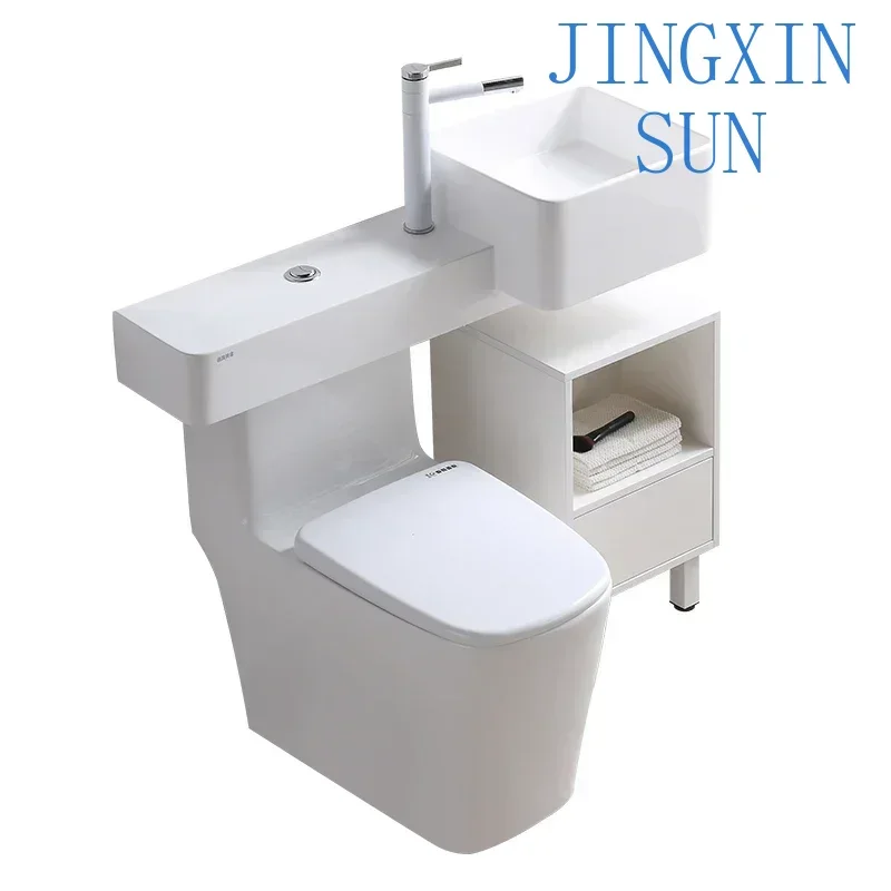 One-Piece Closet Small Apartment Wash Basin Integrated Wash Inter-Platform Basin Sink Wash Basin with Toilet