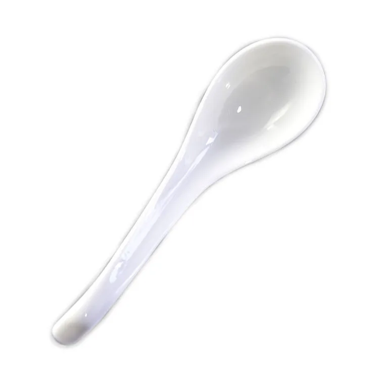 Pure White Ceramic Mi Spoon Creative Department Store Printed Text And Image Gift Swan Bone Porcelain
