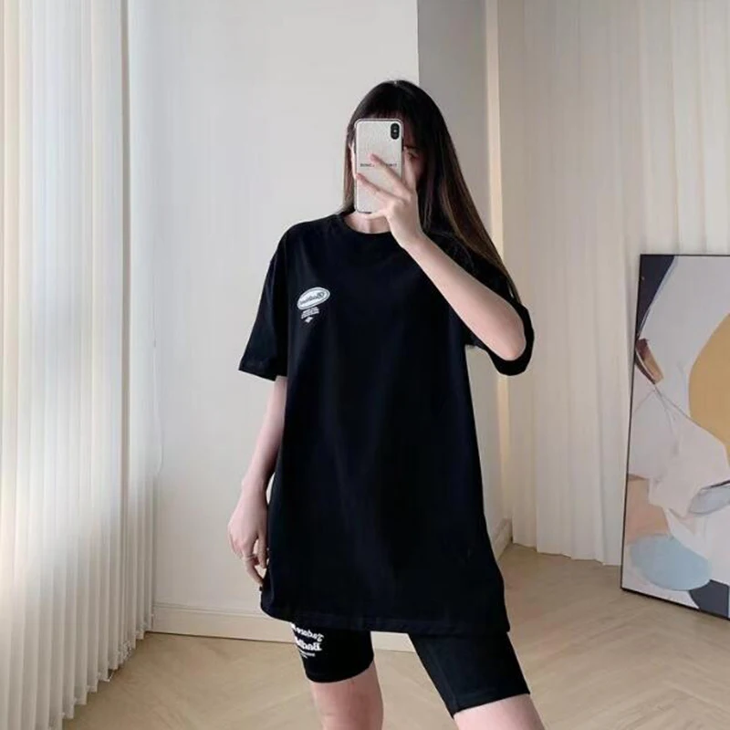 

High quality short-sleeved T-shirt women feel loose design sense ins tide summer fried street casual spice girls top tide