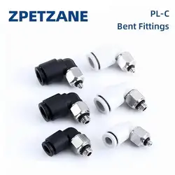 10pcs Pneumatic Fittings Quick Micro Mini Connector Air Pipe Plug PL4-M3/M4/M5/6mm Thread Elbow Joint
