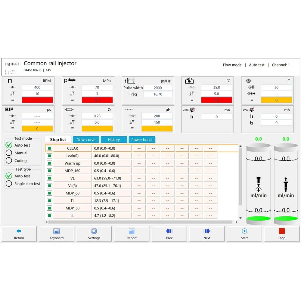 AM-CRS968 Piezo Common Rail Test Bench Control Software Kit Window Linux System for HP5 HEUI HEUP Common Rail Software Tester