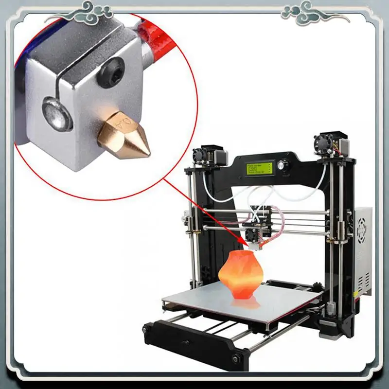 Premium 60Pieces Mk8 Nozzle 0.4Mm 3D Printer Nozzles Extruder Print Head For 3D Printer Makerbot Creality Cr-10(2Pc Plastic Box)