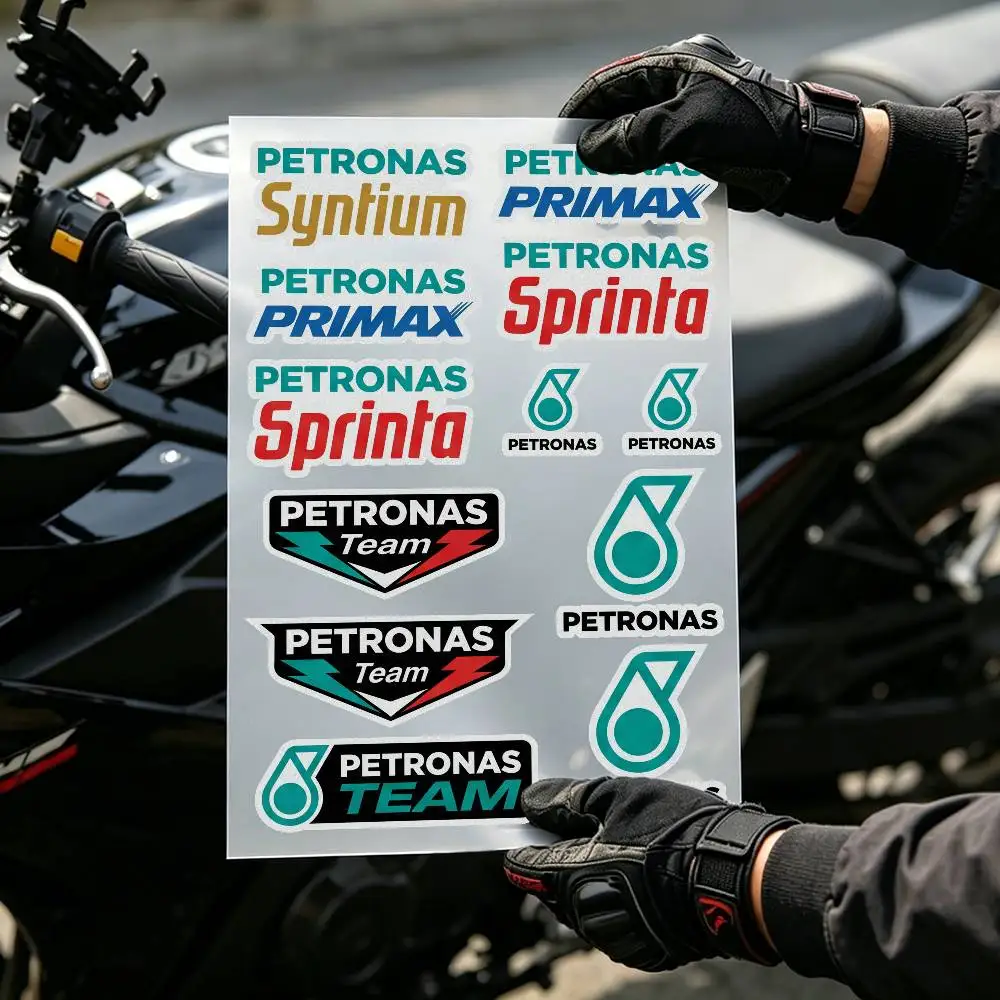 For PETRONAS Car Motorcycle Bicycle Rims  Safety Decal for Helmet  Waterproof Vinyl