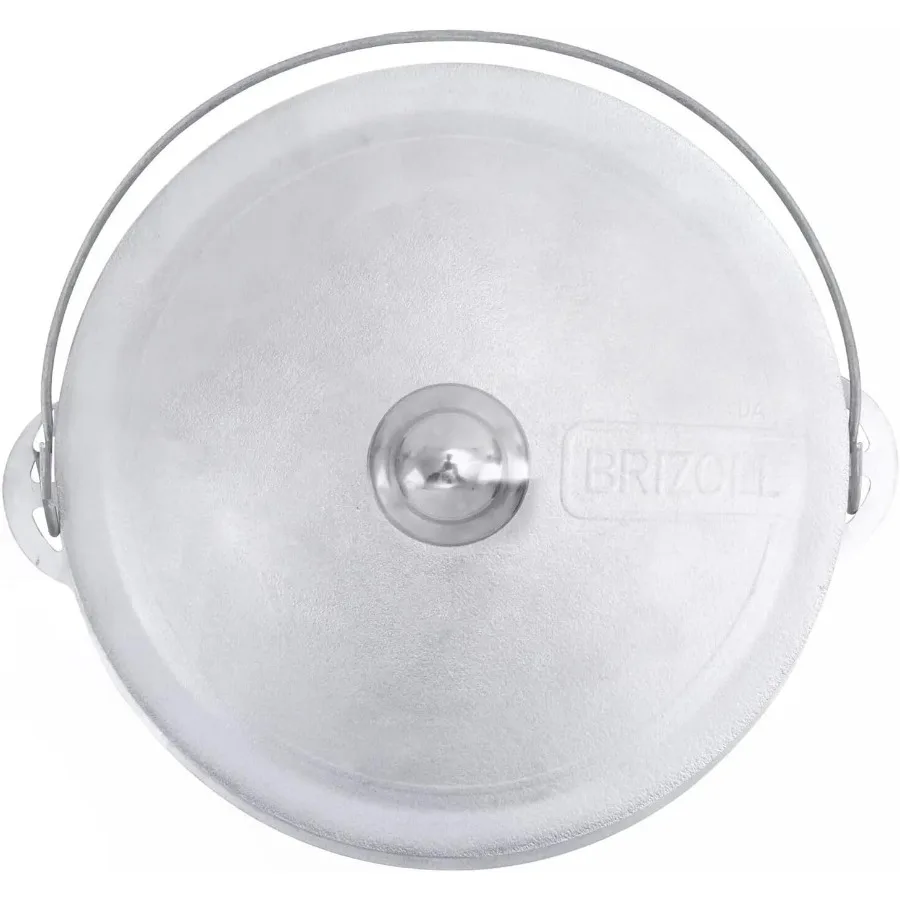 وعاء طبخ حريق من الألومنيوم مع مقبض وغطاء، كازان من الألومنيوم المصبوب، مرجل، وعاء فرن هولندي، وعاء عميق خارجي للوحة النار