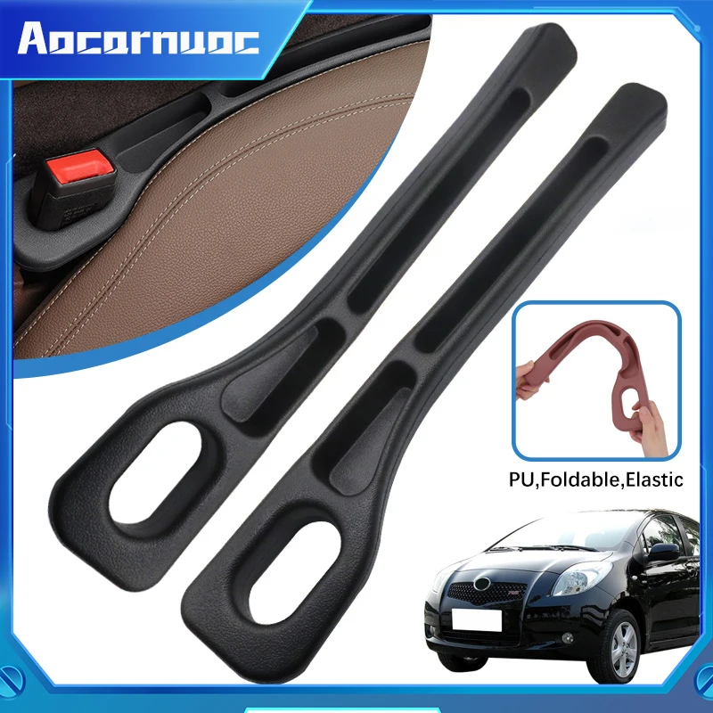 

Car Seat Gap Plug Strip Side Seam Car Gap Filler Leak Proof Seat Gap Storage Organizer Accessories For Toyota Yaris 2006-2011