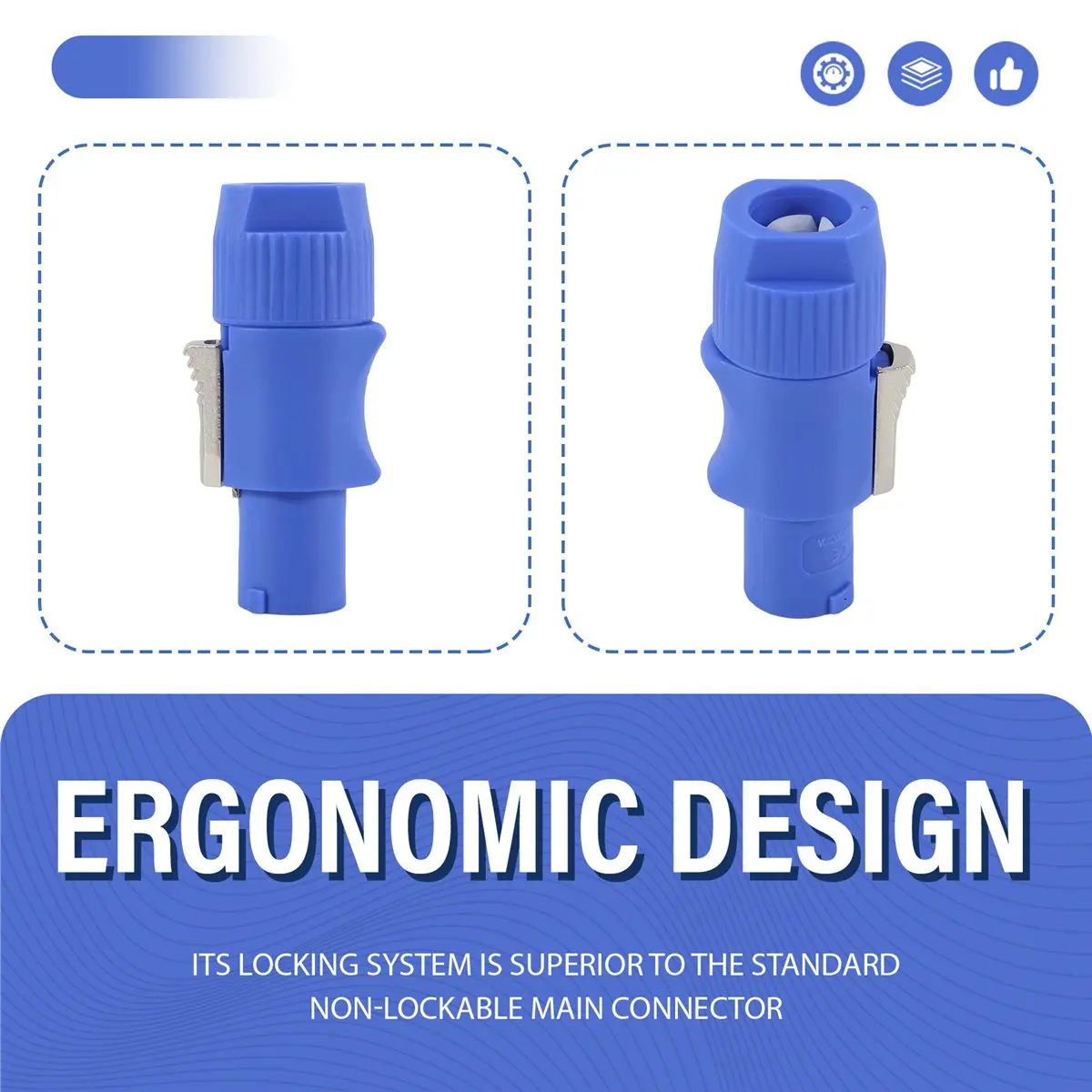 

Y69A 20 шт. 3-контактные разъемы Powercon (штекеры) NAC3FCA NAC3FCB, кабель переменного тока 20А 250В, адаптер питания для сценического освещения (A)