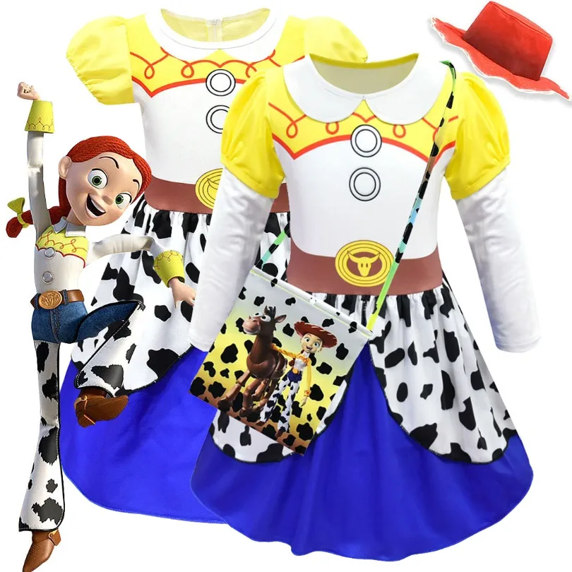 Vestidos para niñas de 3 a 12 años, juguete y más allá de Jessie, Disfraces de Halloween, fiesta de cumpleaños, Vestidos de boda, Cosplay, vestido de vaca para niños