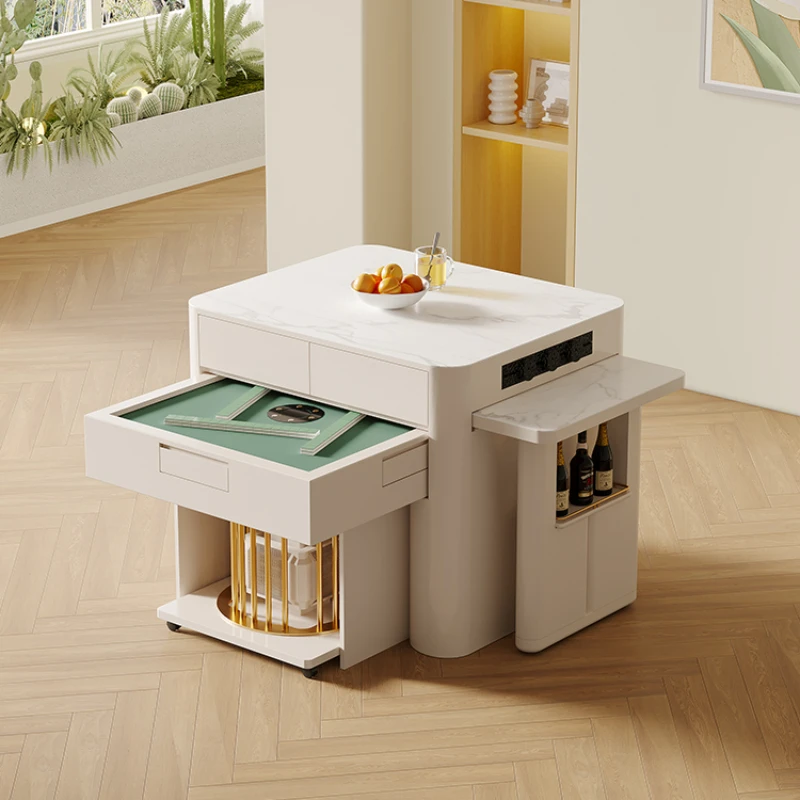 Mahjong table automatic household island table one retractable multifunctional mahjong machine silent.