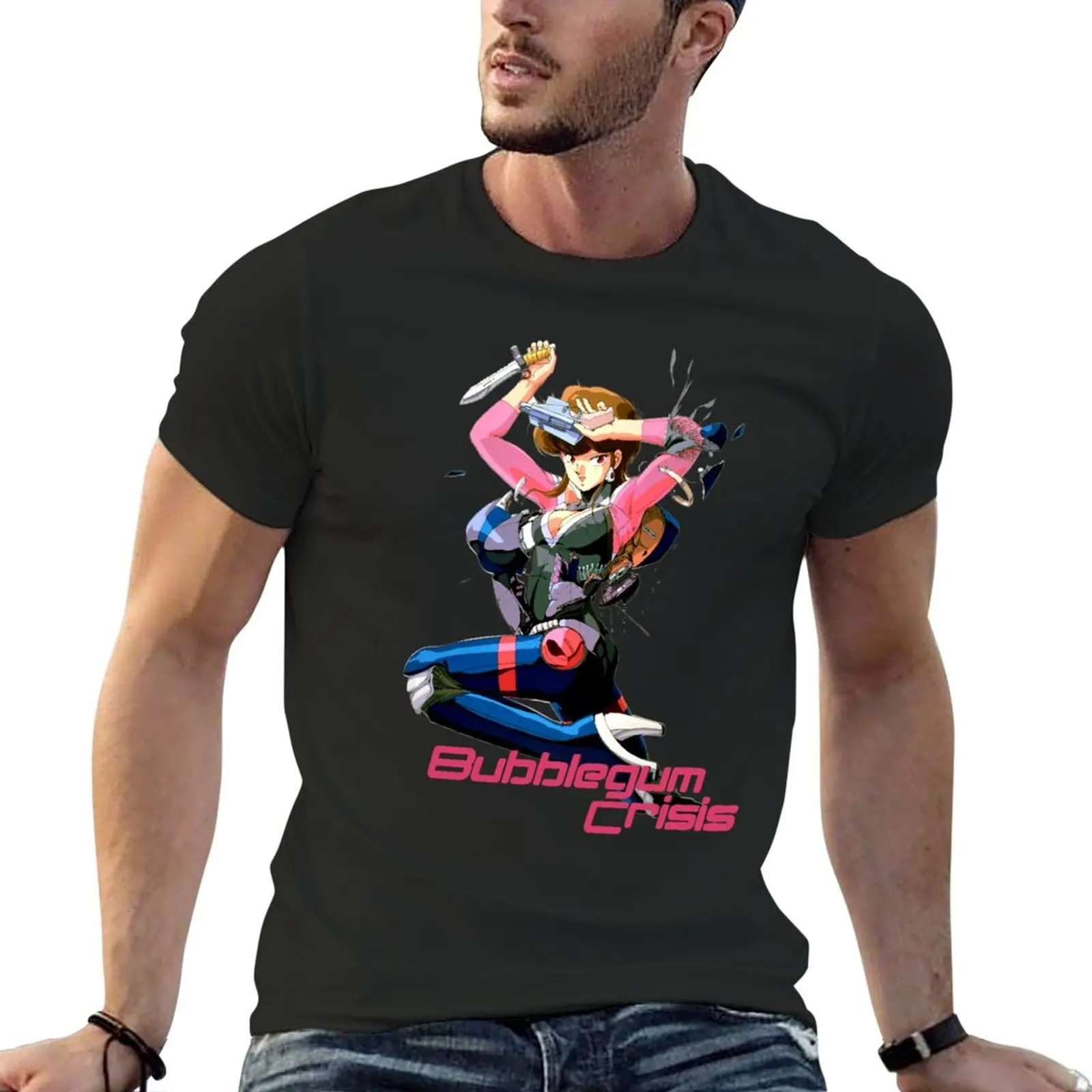 

New Bubblegum Crisis T-Shirt custom t shirts design your own funny t shirt aesthetic clothes tees Men's clothing