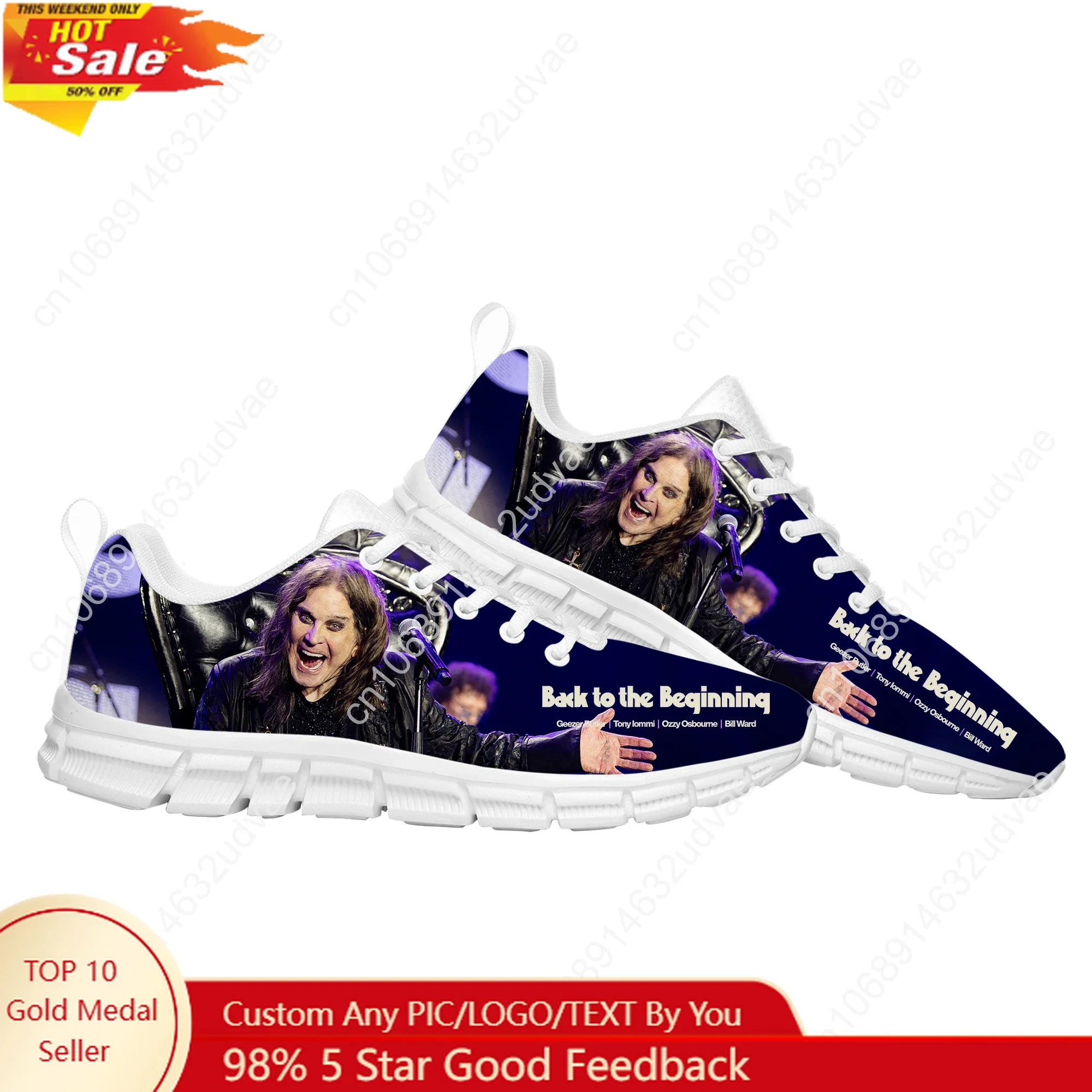 

Ozzy Osbourne 1948-2025 Sports Shoes Mens Womens Teenager Sneakers Back To The Beginning Custom Made Couple Shoes White