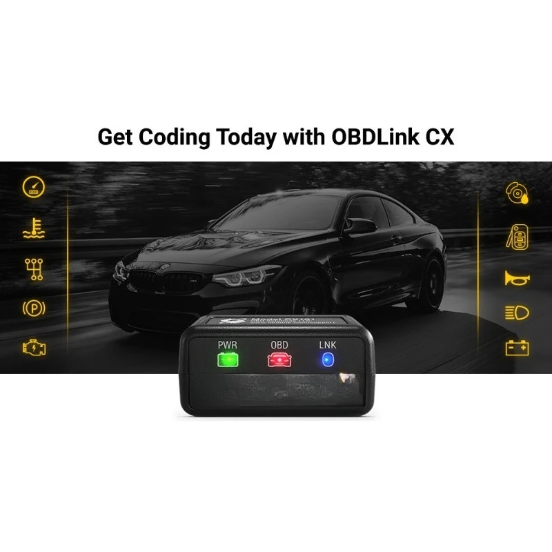 For OBDLink CX OBD2 Adapter, Bluetooth 5.1 BLE Work With Bimmercode, Auto Car Coding Diagnostic Tool