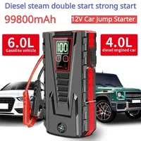 99800mAh Portable Car Jump Starter Peak 5000A Power Bank Charger 12V Auto Starting Device Petrol Diesel Car Emergency Battery