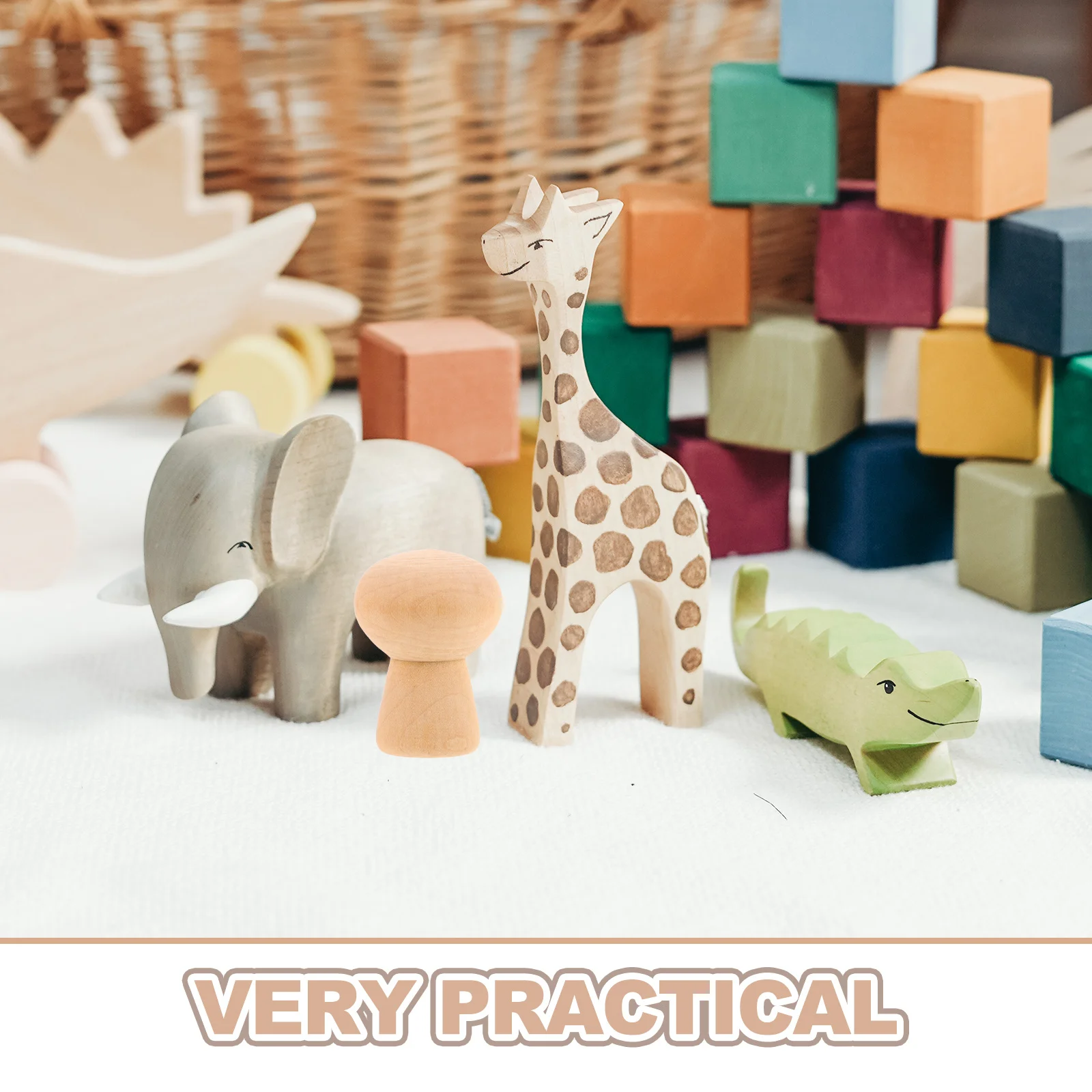 30개 어린이용 페인팅 버섯 모양 미완성 목공예품 창의적인 예술 놀이용 미니 버섯 장식품 DIY 가족용