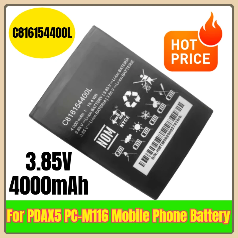 

3.85V 4000mAh C816154400L Mobile Phone Battery for PDAX5 PC-M116