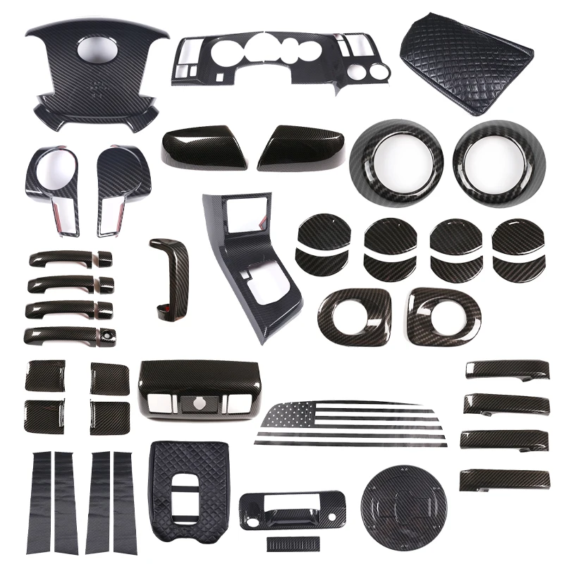 

For Toyota Tundra 2007-2021 carbon fiber pattern Car central control gear panel decorative sticker interior accessories