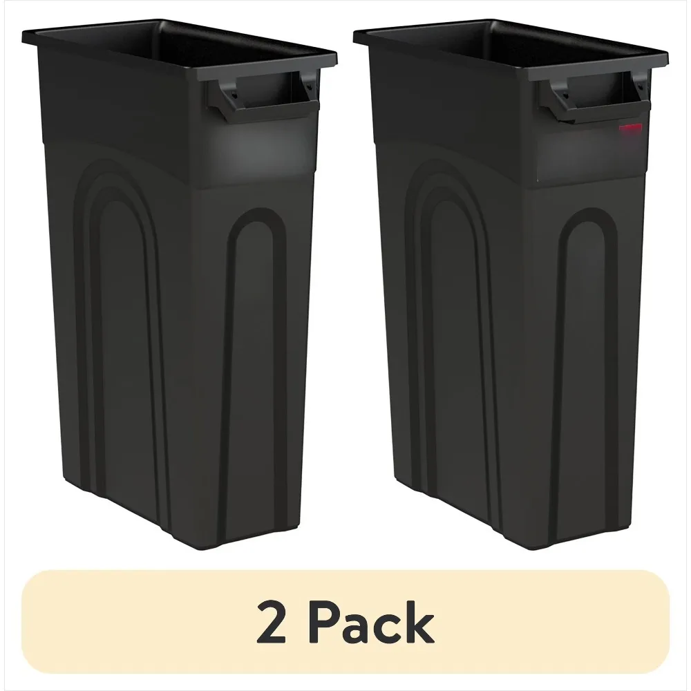 

Hyper Tough 2 Pack Heavy Duty 23 Gallon Garbage Can Large Plastic Trash Container With Lid For Indoor Outdoor