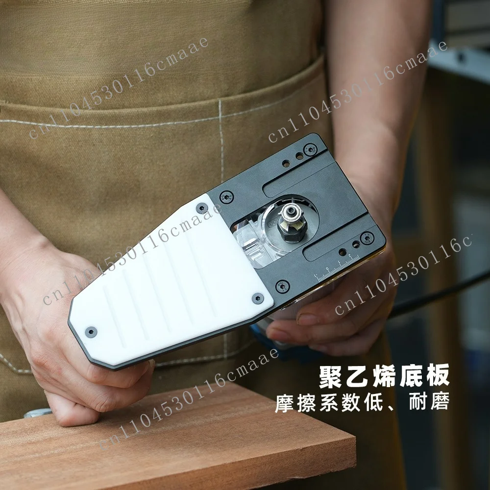 Trimming machine balance plate flip plate small gong machine baseplate arc R corner chamfer balance baseplate woodworking tool