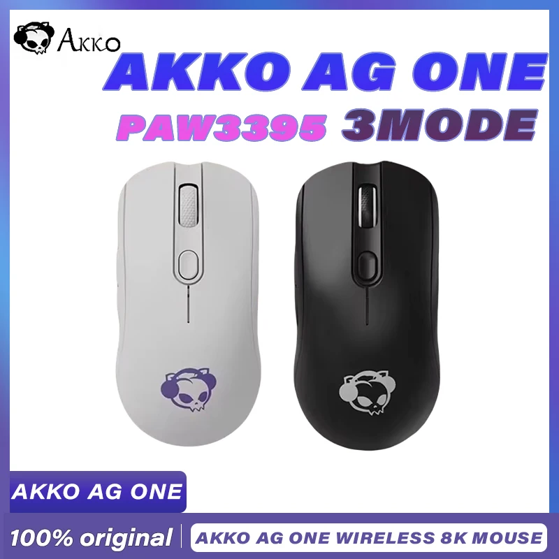 

AKKO AG ONE wireless Mouse Gaming PAW3395 8K ergonomic esports lightweight three mode laptop computer Computer Peripherals Gift