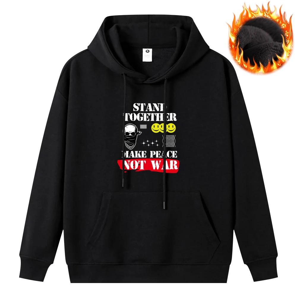 Cool Design Printed Hoodies Fashion Autumn Winter Warm Mens Clothing Oversize Loose Pullover Nenw in Hoodie & Sweatshirts