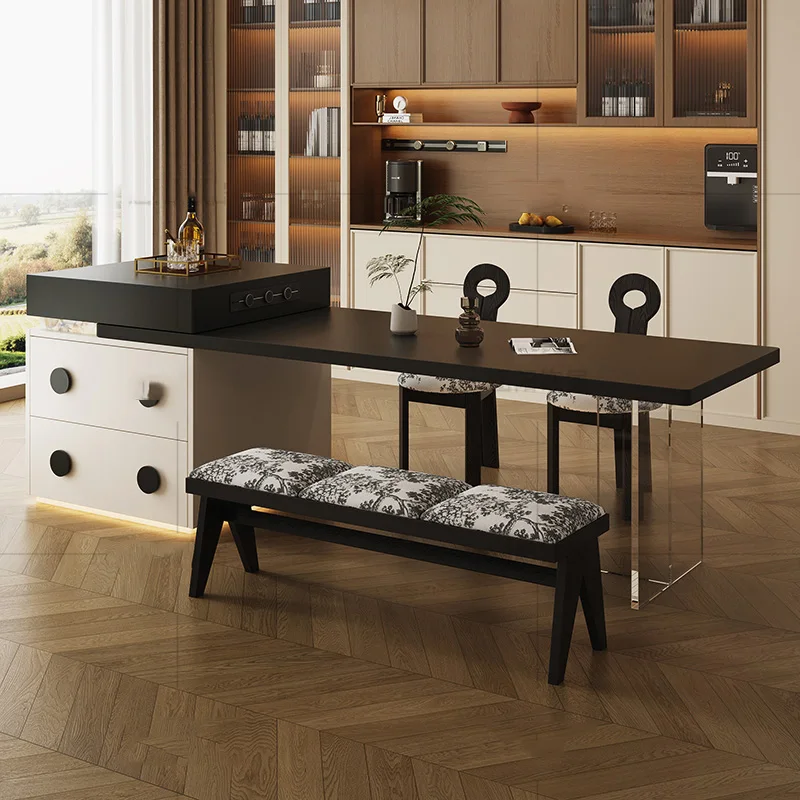 

Extendables Black Dining Tables Modern Design Nordic Salon Dining Tables Kitchen Wood Natural Mesa De Jantar Home Furniture