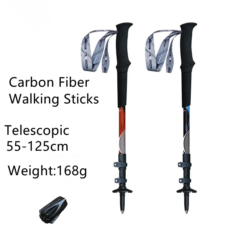 

Custom Tungsten Steel High Quality Telescopic Mountaineering Carbon Fiber Cane Hiking Cane