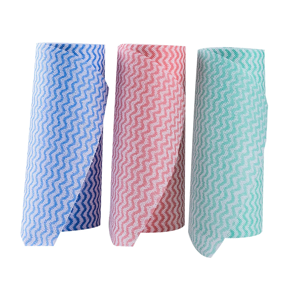 

Non-woven Fabric Disposable Wiping Rags Kitchen Handy Wipes Cleaning Wipes Cleaning Cloth Dish Dishcloth for Home (Blue)