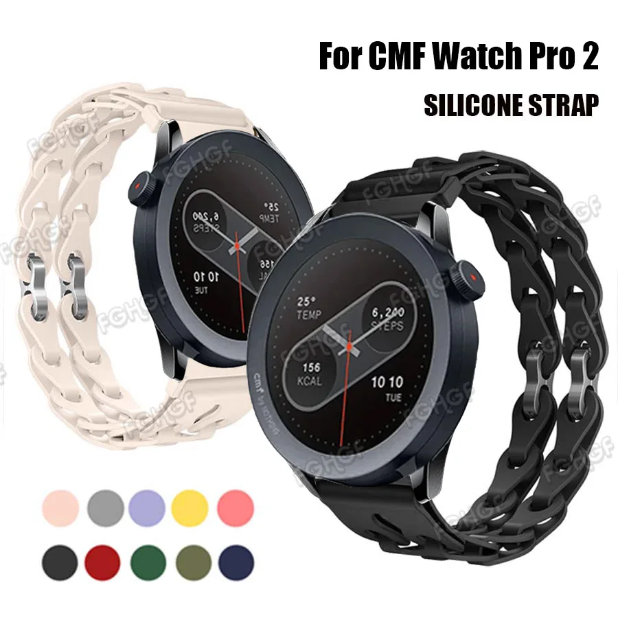 Replacement Strap For CMF Watch Pro 2 Smart Watch Band Silicone Bracelet For CMF by Nothing Watch Pro 2 Wristband Accessories