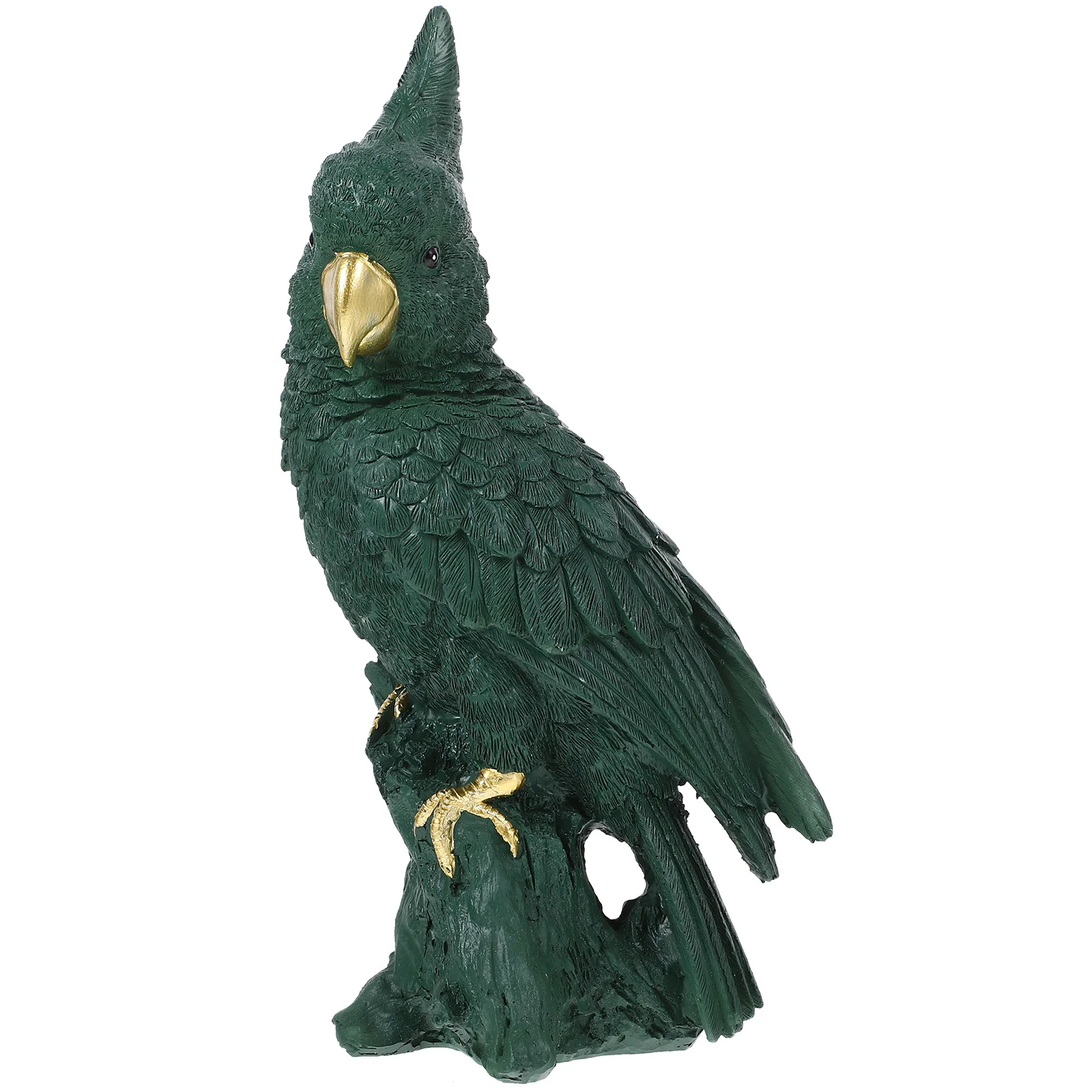

Parrot naments Lifelike Bird Model WG19112B Green Garden Statue Fake Resin Decor Home Adornment Courtyard Miniature Views Plant