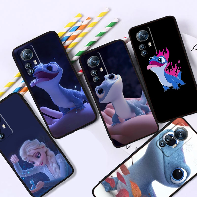 Bruni Frozen 2 For Xiaomi Mi 13T 13 12T 12 11T 11i 11 A3 10T 10 9 Pro Lite Ultra 5G Black Funda Phone Case