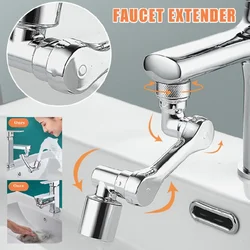 Universal 1080° Rotatable Faucet Aerator Extender Plastic Splash Filter Faucets Bubbler Nozzle Robotic Arm for Kitchen Bathroom