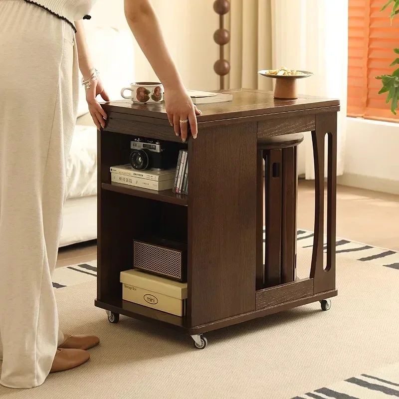 Tavolino da caffè tavolino pieghevole rimovibile tavolo carrello divano armadietto laterale
